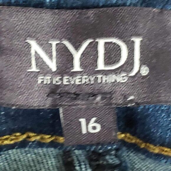 NYDJ Jeans Women's Size 16 Blue Dark Wash Lift Tuck Barbara Bootcut Stretch - Picture 5 of 12